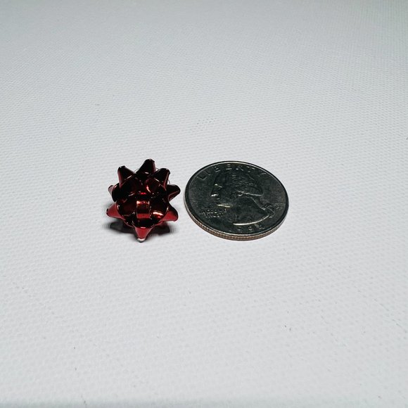 Red Bow Earrings - Picture 5 of 5